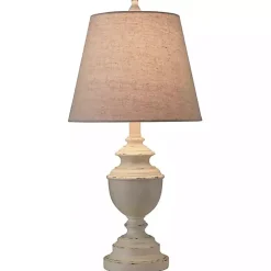 New Kirklands Home White Farmhouse Accent Table Lamp Tan