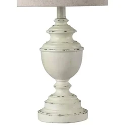 New Kirklands Home White Farmhouse Accent Table Lamp Tan