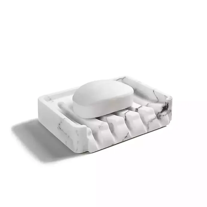 Sale Kirklands Home Faux Marble Elevated Soap Dish White