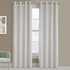 New Kirklands Home Faux Suede Blackout Curtain Panel, 63 in. White