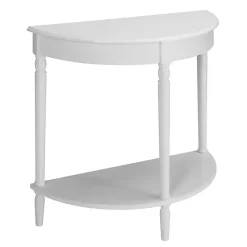 Outlet Kirklands Home French Country Half Round Console Table White