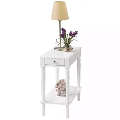 Online Kirklands Home French Country Single Drawer Accent Table White