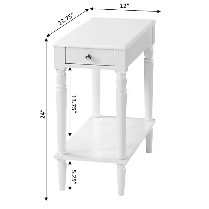 Online Kirklands Home French Country Single Drawer Accent Table White