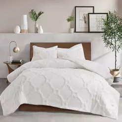 Sale Kirklands Home Geometric California King 3-pc Comforter Set White