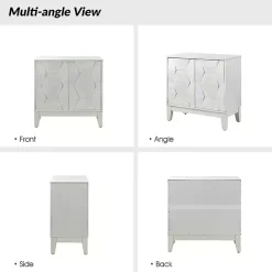 New Kirklands Home Geometric Mabel 2-Door Cabinet White
