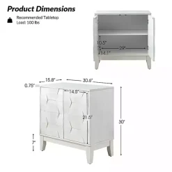 New Kirklands Home Geometric Mabel 2-Door Cabinet White