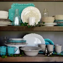 Sale Kirklands Home Glazed Scalloped Ceramic Pasta Bowl White