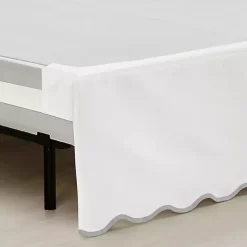 Online Kirklands Home White Gray Scalloped Coastal Queen Bed Skirt