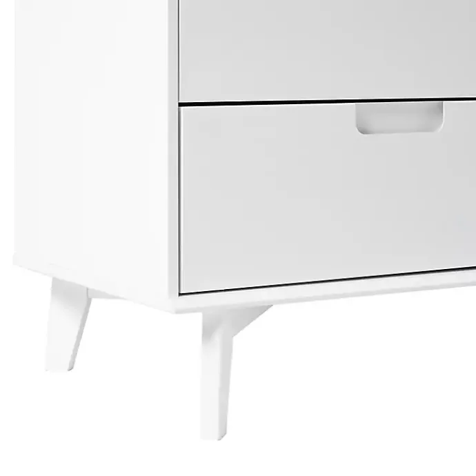 Best Kirklands Home Grooved Handle 6-Drawer Dresser White