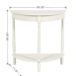Online Kirklands Home Half Moon Tinslee Console Table White