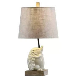 Sale Kirklands Home White Hedgehog Accent Table Lamp Tan