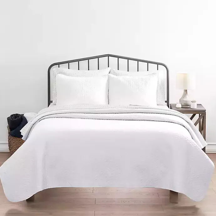 Outlet Kirklands Home Herringbone Quilted 3-pc. Queen Coverlet Set White