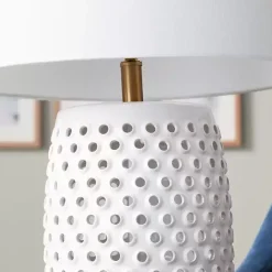Clearance Kirklands Home Hobnail Table Lamp with Nightlight White