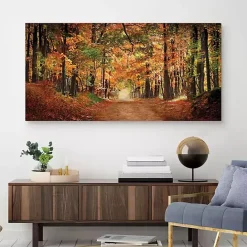 Hot Kirklands Home White Horse In Autumn Canvas Art Print Orange