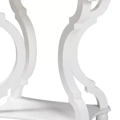 New Kirklands Home Hourglass Wood Accent Table White