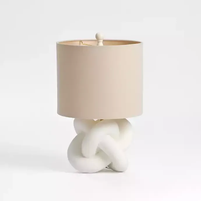 New Kirklands Home White Knot Table Lamp Tan