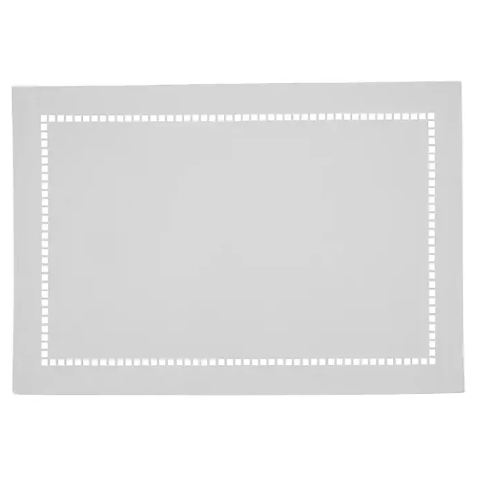 Best Kirklands Home Laser-Cut Hemstitch Placemats, Set of 4 White