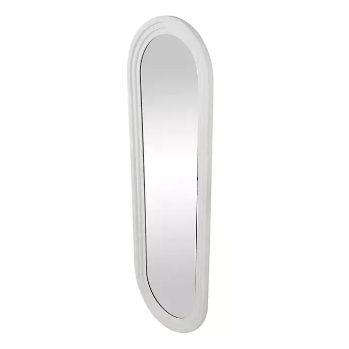 Discount Kirklands Home White Layered Frame Oblong Wall Mirror