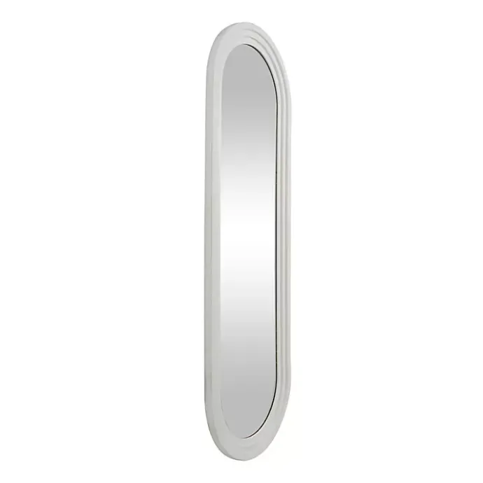 Discount Kirklands Home White Layered Frame Oblong Wall Mirror