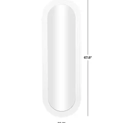 Discount Kirklands Home White Layered Frame Oblong Wall Mirror