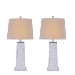Outlet Kirklands Home Louvered Shutter Table Lamps, Set of 2 White
