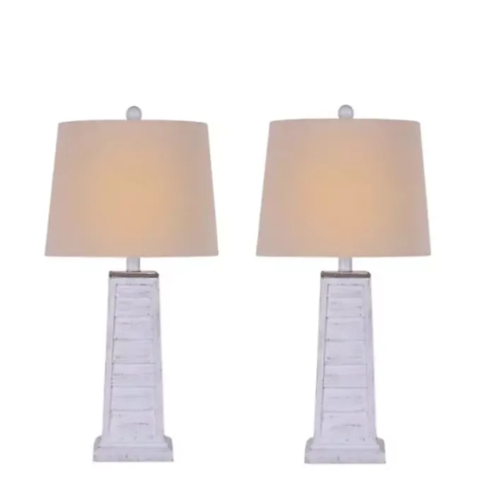 Outlet Kirklands Home Louvered Shutter Table Lamps, Set of 2 White
