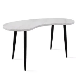 Clearance Kirklands Home White Marble Kidney Shaped Desk