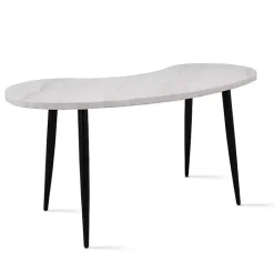 Clearance Kirklands Home White Marble Kidney Shaped Desk