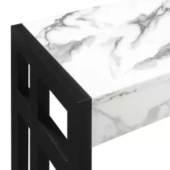 Outlet Kirklands Home Marble Monterey Console Table White