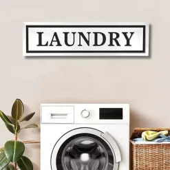 Hot Kirklands Home Metal Laundry Wall Sign White