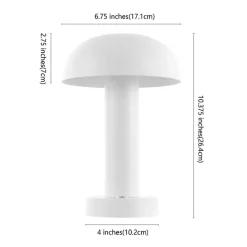 New Kirklands Home Metal LED Cordless Touch Lamp, 10 in. White