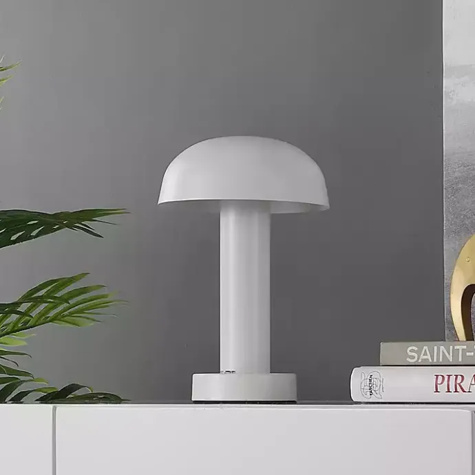 New Kirklands Home Metal LED Cordless Touch Lamp, 10 in. White