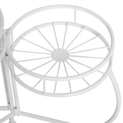 Outlet Kirklands Home Metal Starburst 3-Tier Plant Stand White