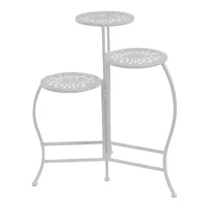 Discount Kirklands Home Metal 3-Tier Plant Stand White