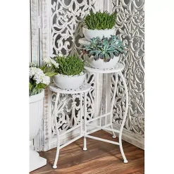 Discount Kirklands Home Metal 3-Tier Plant Stand White