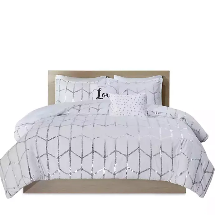 Hot Kirklands Home White Metallic 5-pc. California King Comforter Set