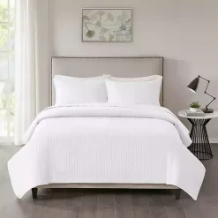 Sale Kirklands Home Nash 3-pc. Reversible Queen Coverlet Set White