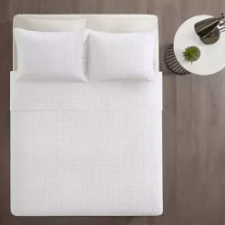 Sale Kirklands Home Nash 3-pc. Reversible Queen Coverlet Set White