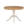 Hot Kirklands Home White Natural Top Pedestal Dining Table