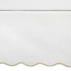 Outlet Kirklands Home White Neutral Scalloped Coastal King Bed Skirt