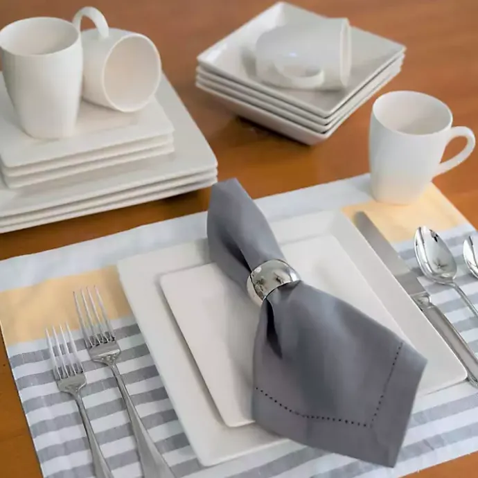 Sale Kirklands Home Nordic Square 16-pc. Dinnerware Set White