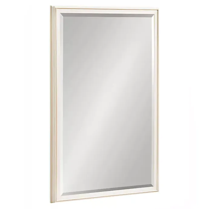 New Kirklands Home White Oakhurst Rectangle Wall Mirror, 30 in.