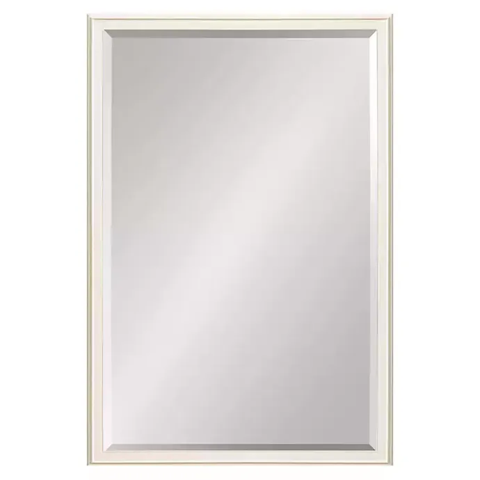 New Kirklands Home White Oakhurst Rectangle Wall Mirror, 30 in.