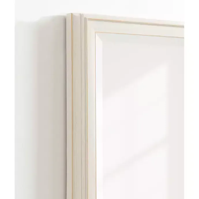 New Kirklands Home White Oakhurst Rectangle Wall Mirror, 30 in.