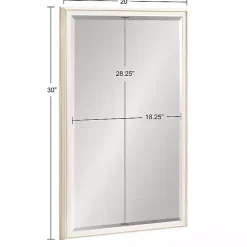 New Kirklands Home White Oakhurst Rectangle Wall Mirror, 30 in.