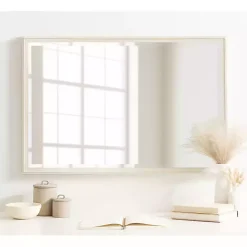 Outlet Kirklands Home White Oakhurst Rectangle Wall Mirror, 36 in.