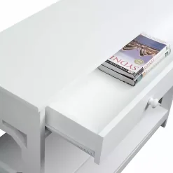 Online Kirklands Home Octagon 2-Shelf Console Table White