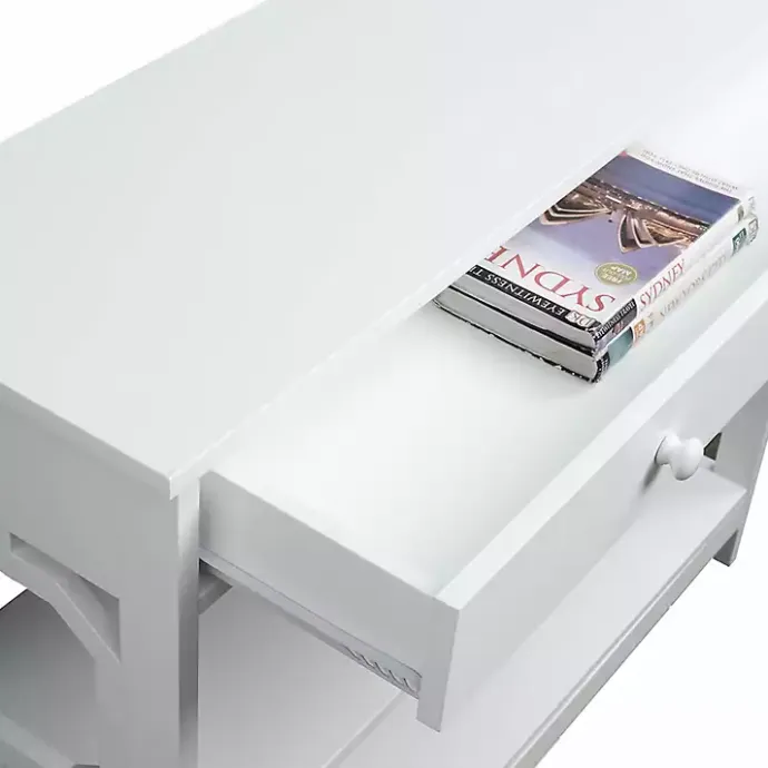 Online Kirklands Home Octagon 2-Shelf Console Table White