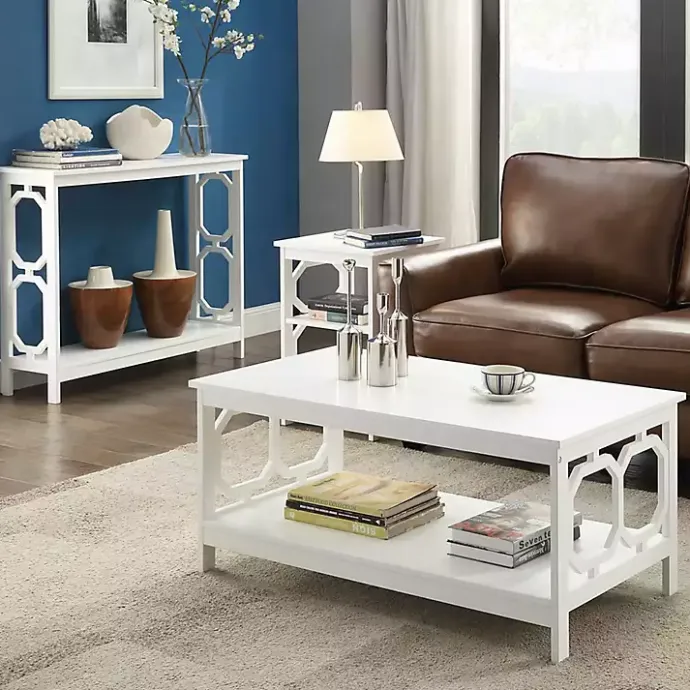Best Kirklands Home Octagon Single Shelf Coffee Table White