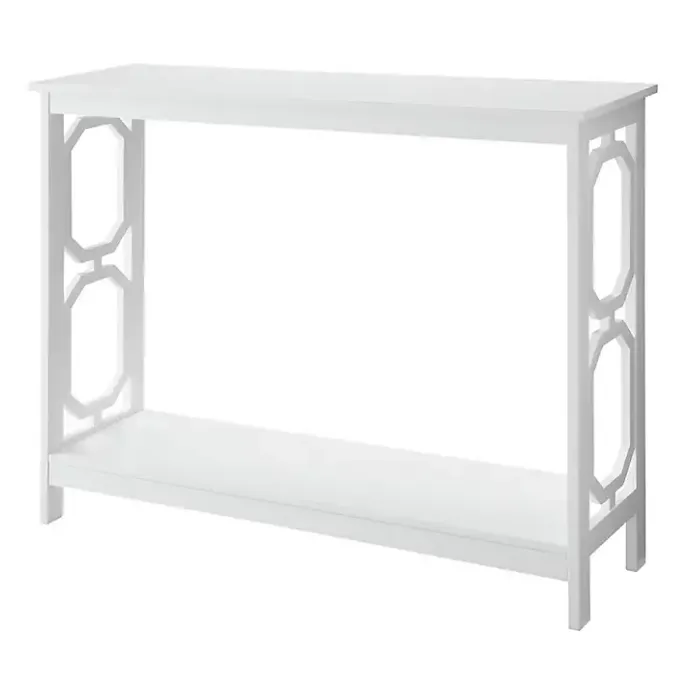Kirklands Home Octagon Single Shelf Console Table White